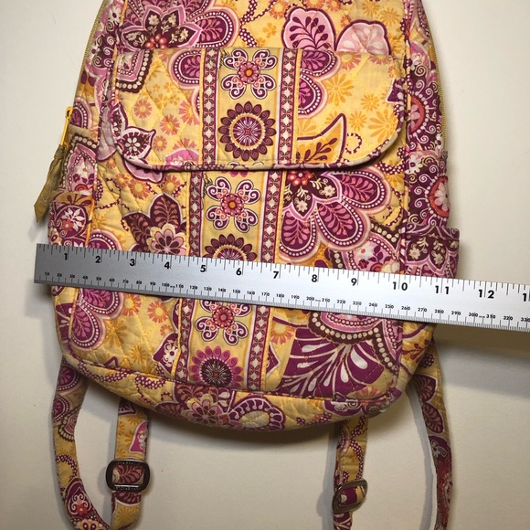 VERA BRADLEY BALI GOLD SMALL BACKPACK, PREOWNED CONDITION - Picture 3 of 16